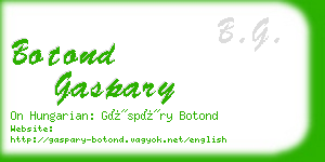 botond gaspary business card